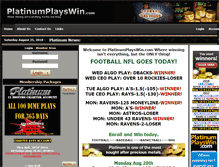 Tablet Screenshot of platinumplayswin.com